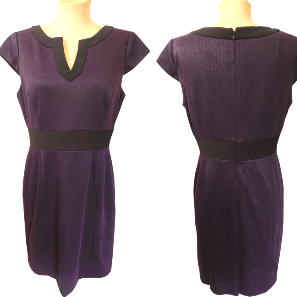 BETSY & ADAM Cap Sleeve Sheath Dress - Size 4 - Picture 2 of 14